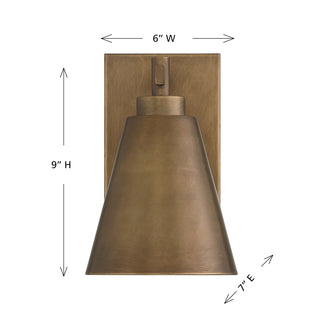 Ryder 1-Light Outdoor Wall Lantern in Atlas Bronze