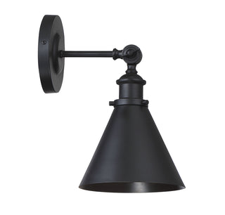 Glenn 1-Light Adjustable Wall Sconce in Matte Black