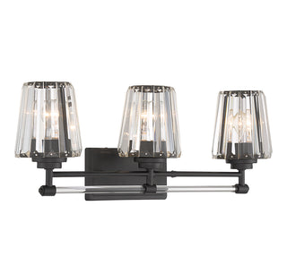 Garnet 3-Light Bathroom Vanity Light in Matte Black