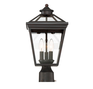 Ellijay 3-Light Outdoor Post Lantern in English Bronze