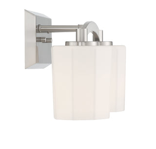 Whitney 2-Light Bathroom Vanity Light in Satin Nickel