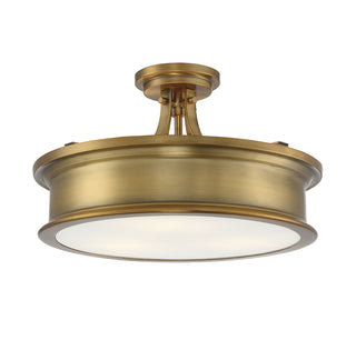 Watkins 3-Light Ceiling Light in Warm Brass