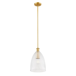1-Light Pendant in Natural Brass