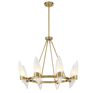 Nouvel 8-Light Chandelier in Warm Brass