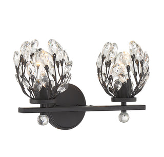 Moreno 2-Light Bathroom Vanity Light in Matte Black