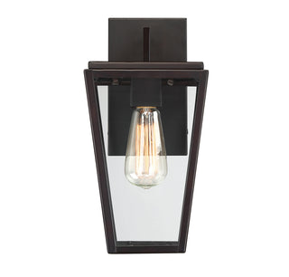 Milton 1-Light Outdoor Wall Lantern in English Bronze