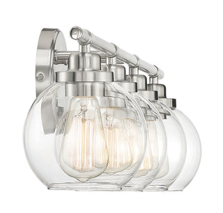 Carson 4-Light Bathroom Vanity Light in Satin Nickel