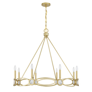 Minette 8-Light Chandelier in Spun Gold