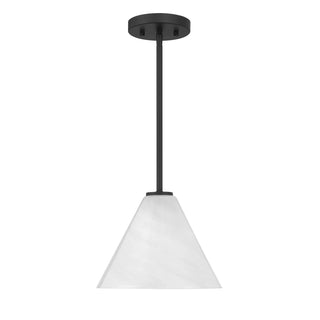 Blair 1-Light Mini-Pendant or Semi-Flush in Matte Black