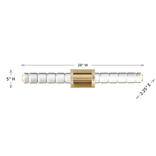Beale LED Bathroom Vanity Light in Noble Brass