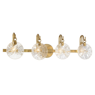 Addison 4-Light Bathroom Vanity Light in Warm Brass