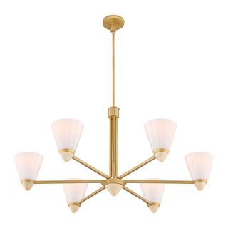 Kohlman 6-Light Chandelier in Warm Brass