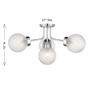 Coral 4-Light Semi-Flush in Chrome