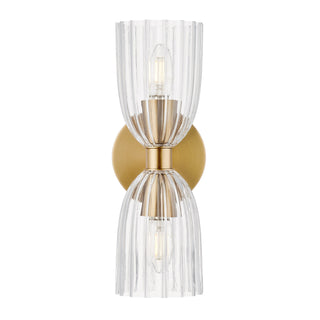 2-Light Wall Sconce in Natural Brass