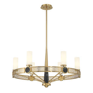 Farrell 6-Light Chandelier in Warm Brass by Dann Foley
