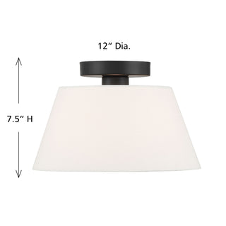1-Light Ceiling Light in Matte Black