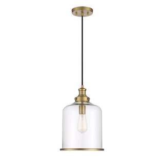 1-Light Pendant in Natural Brass