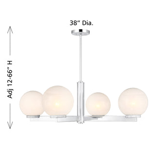4-Light Chandelier in Chrome