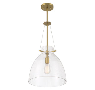 Foster 1-Light Pendant in Warm Brass