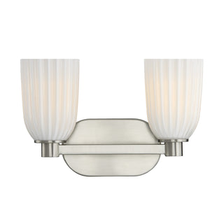 Baldwin 2-Light Bathroom Vanity Light in Satin Nickel