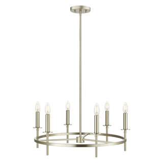 6-Light Chandelier in Brushed Nickel