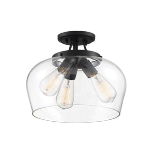 Octave 3-Light Ceiling Light in Black
