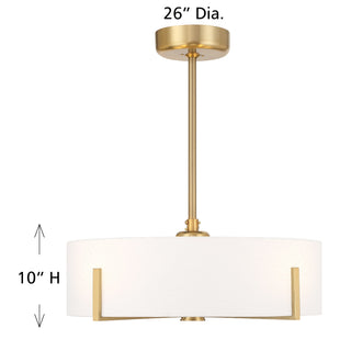 Mansell 4-Light Fan D'Lier in Warm Brass