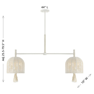 Lunara 6-Light Chandelier in Cotton by Breegan Jane
