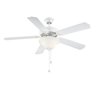 52" 2-Light Ceiling Fan in White