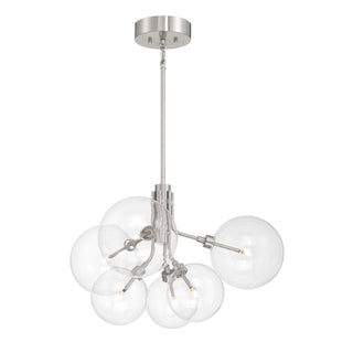 6-Light Chandelier in Brushed Nickel