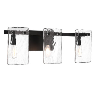 Genry 3-Light Bathroom Vanity Light in Matte Black