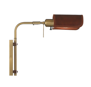1-Light Adjustable Wall Sconce in Natural Brass