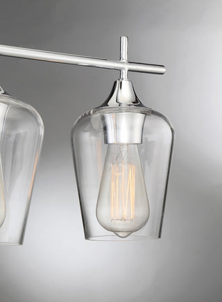 Octave 3-Light Bathroom Vanity Light in Polished Chrome