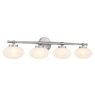 Barrow 4-Light Bathroom Vanity Light in Satin Nickel