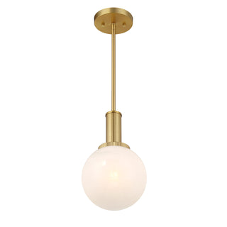 1-Light Pendant in Natural Brass