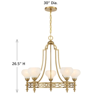 Allston 5-Light Chandelier in Warm Brass