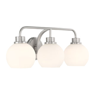 3-Light Bathroom Vanity Light in Brushed Nickel