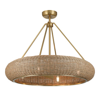 Gaia 4-Light Fan D'Lier in Warm Brass by Breegan Jane