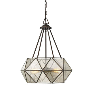 Tartan 4-Light Pendant in Oiled Burnished Bronze