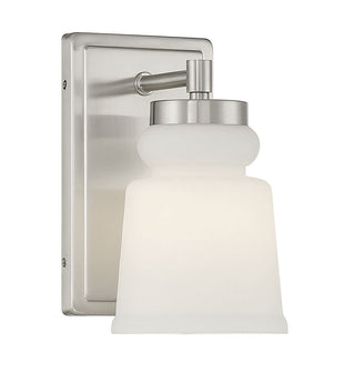 1-Light Wall Sconce in Brushed Nickel