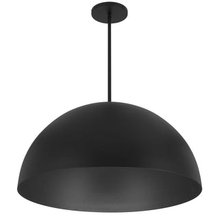 Half Round 31 Inch Outdoor / Indoor Pendant in Black
