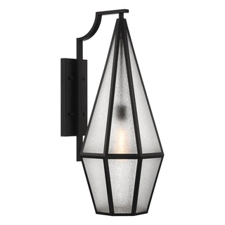 Peninsula 1-Light Outdoor Wall Lantern in Matte Black