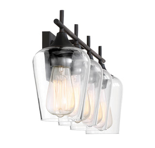 Octave 4-Light Bathroom Vanity Light in English Bronze