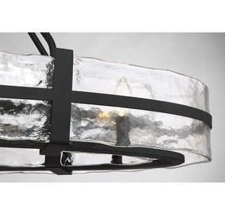 Hudson 10-Light Oval Chandelier in Matte Black