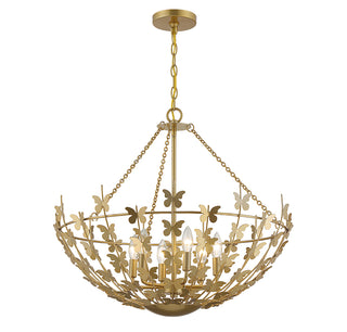 Birch 6-Light Pendant in Burnished Brass