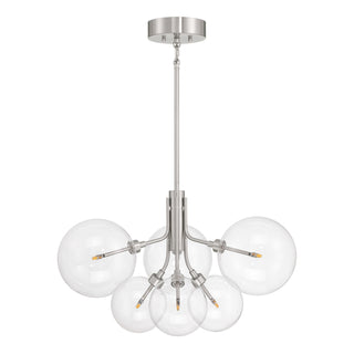 6-Light Chandelier in Brushed Nickel
