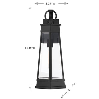 Payne 1-Light Outdoor Wall Lantern in Matte Black