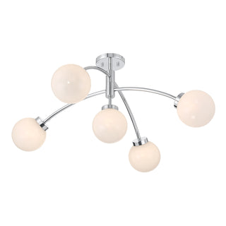 Redfield 5-Light Semi-Flush in Chrome