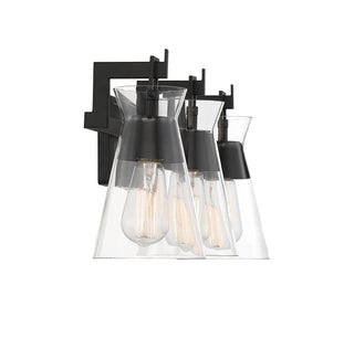 Lakewood 3-Light Bathroom Vanity Light in Matte Black