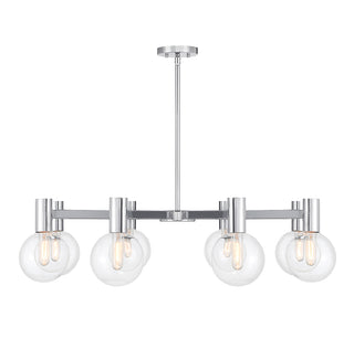 Wright 8-Light Chandelier in Chrome